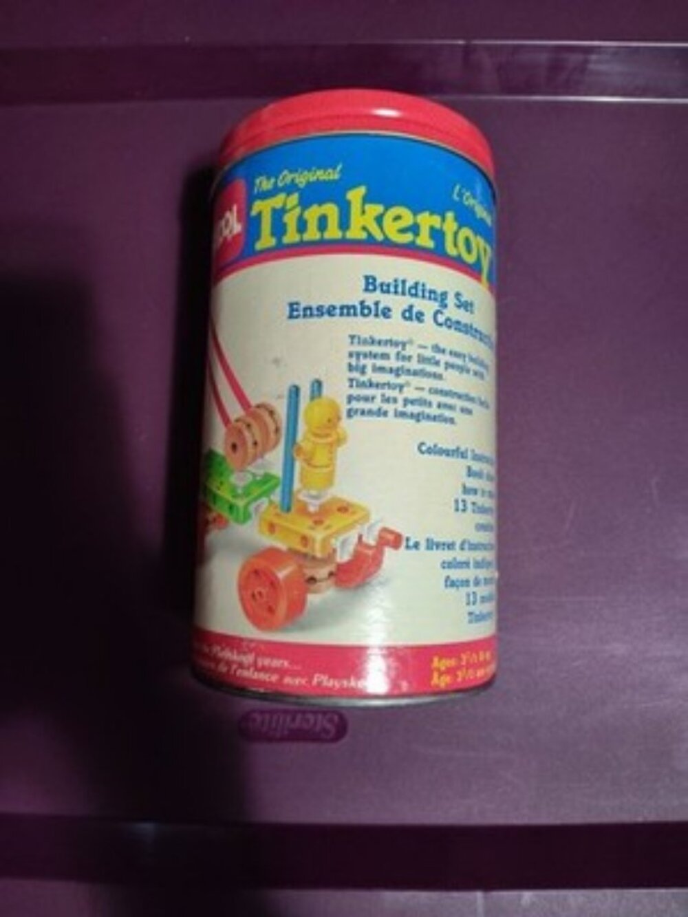 VINTAGE 1986 Playskool Original Tinkertoy Beginners Set HASBRO CANADA VERSION!!
